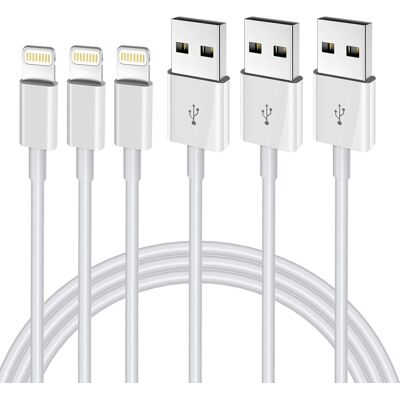 3x Salaman USB-kaapeli Applelle (3 metriä) 3x Salaman USB-kaapeli Applelle (3 metriä)