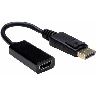 DisplayPort (uros) - HDMI (naaras) kaapeli - Musta DisplayPort (uros) - HDMI (naaras) kaapeli - Musta