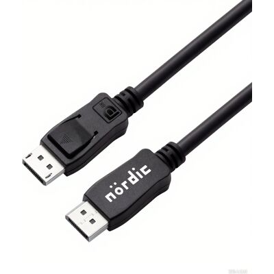 NÖRDIC CERTIFIED CABLES 1m nailonpunottu DisplayPort-kaapeli 1.4 UHD 8K60Hz 4K144Hz HBR3 32,4Gbps 10-bittinen HDR PVC NÖRDIC CERTIFIED CABLES 1m nailonpunottu DisplayPort-kaapeli 1.4 UHD 8K60Hz 4K144Hz HBR3 32,4Gbps 10-bittinen HDR PVC