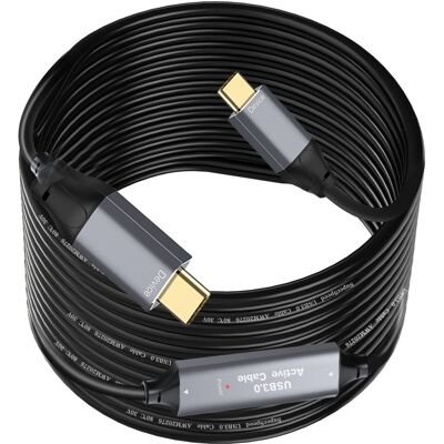 NÖRDIC 20m Aktiivinen USB 3.0 C–C-kaapeli, 5Gbps Super Speed USB-kaapeli NÖRDIC 20m Aktiivinen USB 3.0 C–C-kaapeli, 5Gbps Super Speed USB-kaapeli