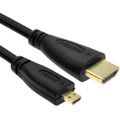 NÖRDIC HDMI Micro HDMI Kaapeli - 50cm Korkeanopeus Ethernetillä - Musta NÖRDIC HDMI Micro HDMI Kaapeli - 50cm Korkeanopeus Ethernetillä - Musta