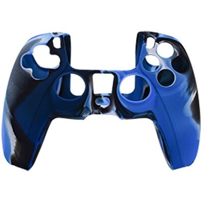 Silikoninen ihokahva Playstation 5 PS5 - ohjaimelle - naamiointi sininen/musta Silikoninen ihokahva Playstation 5 PS5 - ohjaimelle - naamiointi sininen/musta