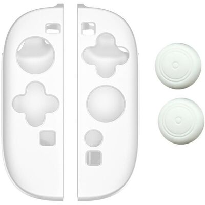 1 pari yhteensopivaa Nintendo Switch 2 -ohjainten kanssa, kotelon suojaus 2 suojusta - Valkoinen 1 pari yhteensopivaa Nintendo Switch 2 -ohjainten kanssa, kotelon suojaus 2 suojusta - Valkoinen