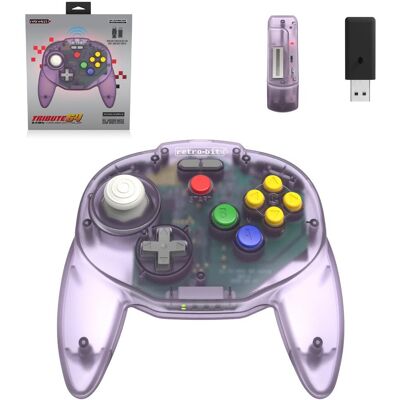 Nintendo Retro-Bit Tribute 64 Wireless Controller V2 Atomic Purple Nintendo Retro-Bit Tribute 64 Wireless Controller V2 Atomic Purple