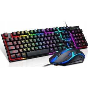 Extralink Gaming Set TF200 2in1 näppäimistö + hiiri LED-taustavalaistus - US Keyboard layout Extralink Gaming Set TF200 2in1 näppäimistö + hiiri LED-taustavalaistus - US Keyboard layout