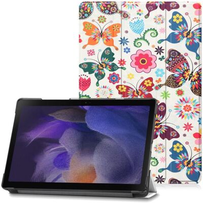 Kolminkertainen telinekotelo Samsung Galaxy Tab A8 10.5" (2021) - Perhoset Kolminkertainen telinekotelo Samsung Galaxy Tab A8 10.5" (2021) - Perhoset