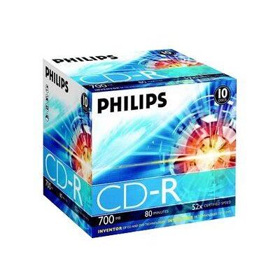 Philips - 10 x CD-R - 700 MB (80 min) 52x - cd-box - cd-kotelo Philips - 10 x CD-R - 700 MB (80 min) 52x - cd-box - cd-kotelo