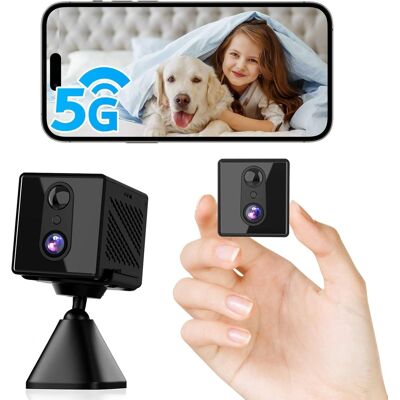 4K Valvontakamera 5GHz WiFi Mini-kamera, Yönäkö, Liiketunnistin, Pitkä akunkesto, Etäkatselu 4K Valvontakamera 5GHz WiFi Mini-kamera, Yönäkö, Liiketunnistin, Pitkä akunkesto, Etäkatselu