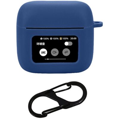 JBL Tour Pro 3 Bluetooth-kuulokkeet Kotelo Pehmeä silikoni suojus Anti-Lost solki - Tummansininen JBL Tour Pro 3 Bluetooth-kuulokkeet Kotelo Pehmeä silikoni suojus Anti-Lost solki - Tummansininen