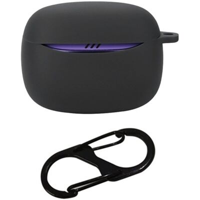 JBL Tune Buds 2 Bluetooth-kuulokkeet Kotelo Pehmeä silikonisuojus, jossa on kadonnut solki - Musta JBL Tune Buds 2 Bluetooth-kuulokkeet Kotelo Pehmeä silikonisuojus, jossa on kadonnut solki - Musta