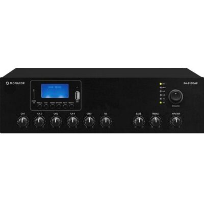 MONACOR PA-812DAP ELA-vahvistin 120 W 1-kanavainen 1-alueinen MONACOR PA-812DAP ELA-vahvistin 120 W 1-kanavainen 1-alueinen