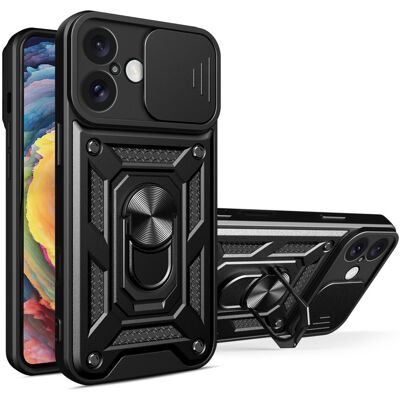 Apple SKALO Armor Metallinen rengas -kamerasuojus Suojakuori sopii iPhone 16 - Musta Apple SKALO Armor Metallinen rengas -kamerasuojus Suojakuori sopii iPhone 16 - Musta