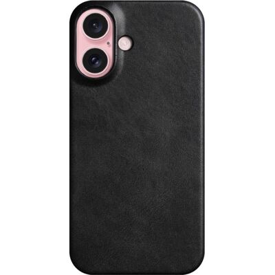 SKALO iPhone 16 PU Nahkakotelo - Musta - Puhelimen kotelo SKALO iPhone 16 PU Nahkakotelo - Musta - Puhelimen kotelo
