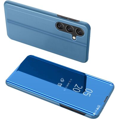 SKALO Samsung A54 5G Clear View Lompakkokotelo - Sininen SKALO Samsung A54 5G Clear View Lompakkokotelo - Sininen