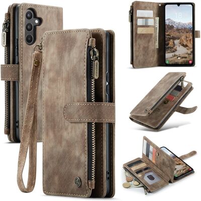 CaseMe Samsung A34 5G CaseMe Big Wallet Lompakkokotelo - Ruskea CaseMe Samsung A34 5G CaseMe Big Wallet Lompakkokotelo - Ruskea