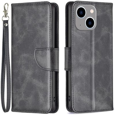 Apple SKALO iPhone 15 Plus Lompakkokotelo PU-nahkaa - Musta Apple SKALO iPhone 15 Plus Lompakkokotelo PU-nahkaa - Musta