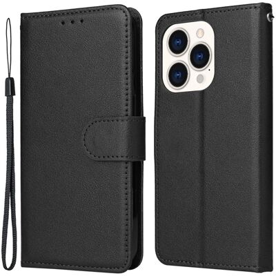 Apple SKALO iPhone 15 Plus Lompakkokotelo PU-nahkaa - Musta Apple SKALO iPhone 15 Plus Lompakkokotelo PU-nahkaa - Musta