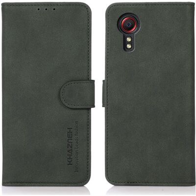 SKALO Samsung Xcover 7 KHAZNEH Lompakkokotelo PU-nahasta - Vihreä SKALO Samsung Xcover 7 KHAZNEH Lompakkokotelo PU-nahasta - Vihreä