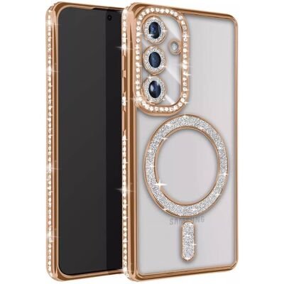 Diamond bling MagSafe kuori Samsung Galaxy A55 5G - Gold Diamond bling MagSafe kuori Samsung Galaxy A55 5G - Gold