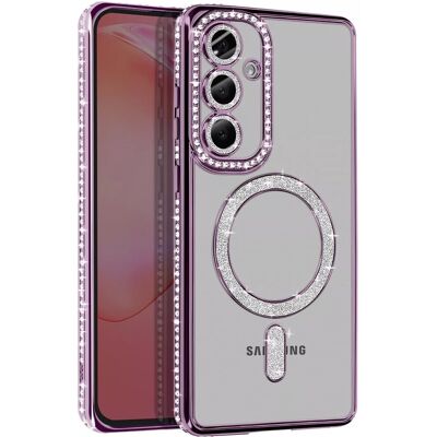Diamond bling MagSafe kuori Samsung Galaxy S24 Plus - Purple Diamond bling MagSafe kuori Samsung Galaxy S24 Plus - Purple