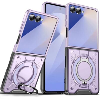 Magnetic Ring kuori Samsung Galaxy Z Flip 7 - Misty Purple Magnetic Ring kuori Samsung Galaxy Z Flip 7 - Misty Purple