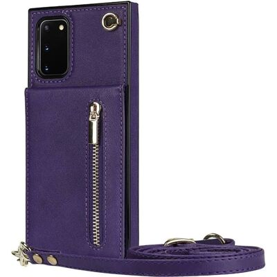 Zipper kaulakorukotelo Samsung Galaxy S20 FE - Violetti Zipper kaulakorukotelo Samsung Galaxy S20 FE - Violetti