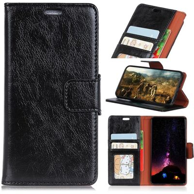 Nappa Texture Lompakkokotelo Samsung Galaxy Xcover 4s/4 - Musta Nappa Texture Lompakkokotelo Samsung Galaxy Xcover 4s/4 - Musta