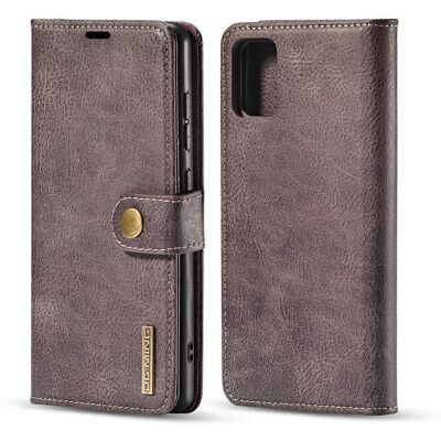 DG.MING Split nahkainen lompakkokotelo Samsung Galaxy A51 - Harmaa DG.MING Split nahkainen lompakkokotelo Samsung Galaxy A51 - Harmaa