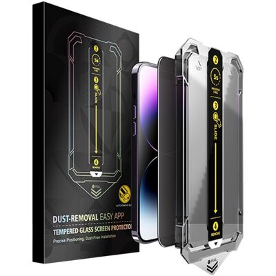 MTK iPhone 15 Pro Anti-spy Ylihärdetty lasinen näytönsuojus MTK iPhone 15 Pro Anti-spy Ylihärdetty lasinen näytönsuojus