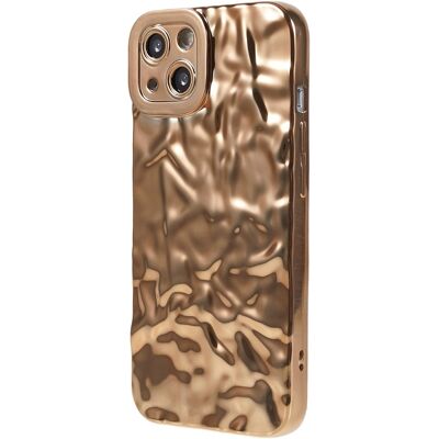 Apple iPhone 15 Plus TPU Kuori Elektroplating Rypistynyt Epätasainen Puhelimen Suojakotelo Apple iPhone 15 Plus TPU Kuori Elektroplating Rypistynyt Epätasainen Puhelimen Suojakotelo