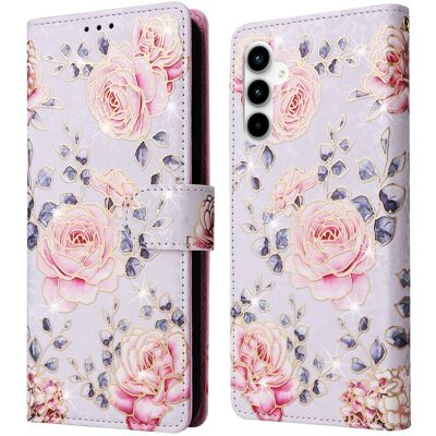 Samsung Galaxy A35 5G - nahkakotelo RFID - esto korttipaikoilla Puhelimen suojus - Butterfly Flower Samsung Galaxy A35 5G - nahkakotelo RFID - esto korttipaikoilla Puhelimen suojus - Butterfly Flower