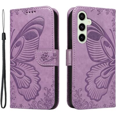 Samsung Galaxy S24 FE Kotelo Jalustallinen Lompakkokotelo Perhoskuvio Samsung Galaxy S24 FE Kotelo Jalustallinen Lompakkokotelo Perhoskuvio