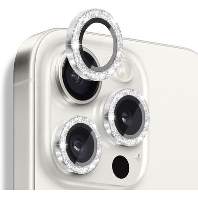 Apple NORTHJO Kameran Linssinsuoja Glitterillä iPhone 16 Pro / 16 Pro Max, Karkaistu Lasi ja Metalli Apple NORTHJO Kameran Linssinsuoja Glitterillä iPhone 16 Pro / 16 Pro Max, Karkaistu Lasi ja Metalli