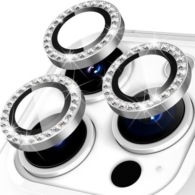 Apple iPhone 16 Pro 16 Pro Max - kameran linssisuojalle karkaistu lasi + metallirengas - Hopea Apple iPhone 16 Pro 16 Pro Max - kameran linssisuojalle karkaistu lasi + metallirengas - Hopea