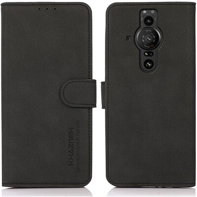 KHAZNEH Vintage lompakkokotelo Sony Xperia Pro - I - musta KHAZNEH Vintage lompakkokotelo Sony Xperia Pro - I - musta