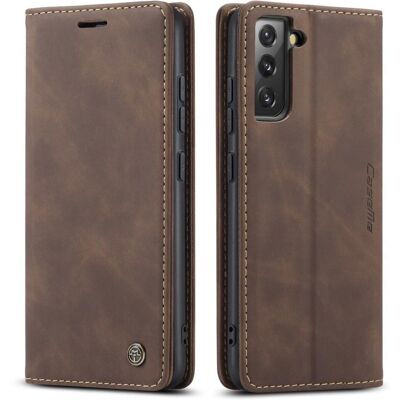 CASEME Retro lompakkokotelo Samsung Galaxy S22: lle - Kahvi CASEME Retro lompakkokotelo Samsung Galaxy S22: lle - Kahvi