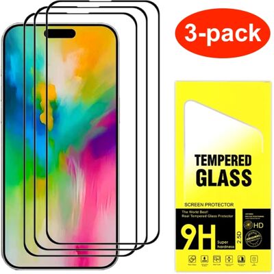 Otego 3-pack karkaistua lasia iPhone 16/16 Pro/16 Pro Max - Näytönsuojakalvo Otego 3-pack karkaistua lasia iPhone 16/16 Pro/16 Pro Max - Näytönsuojakalvo