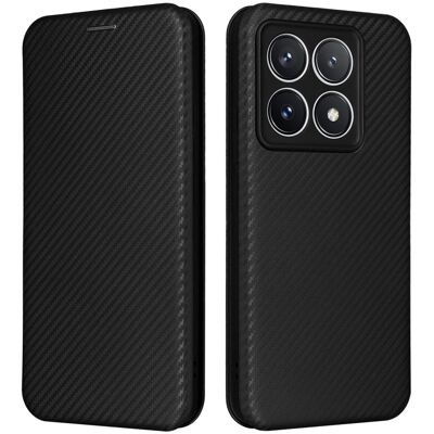 Rio SKALO Xiaomi 14T Pro Carbon Fiber Lompakkokotelo - Musta Rio SKALO Xiaomi 14T Pro Carbon Fiber Lompakkokotelo - Musta