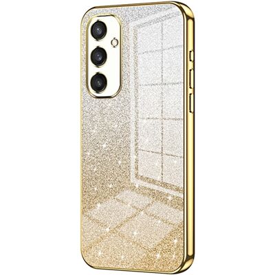 SKALO Samsung S25 Electroplating Glitter Suojakuori - Kulta SKALO Samsung S25 Electroplating Glitter Suojakuori - Kulta