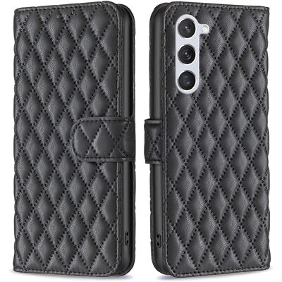 SKALO Samsung S25 BINFEN COLOR Tikattu kuori Lompakkokotelo - Musta SKALO Samsung S25 BINFEN COLOR Tikattu kuori Lompakkokotelo - Musta