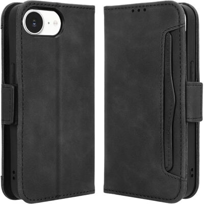 Apple SKALO iPhone 16e 6-LOKEROA Lompakkokotelo - Musta Apple SKALO iPhone 16e 6-LOKEROA Lompakkokotelo - Musta