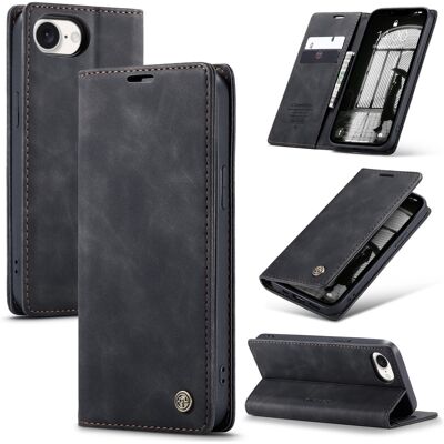 Apple CaseMe iPhone 16e 013-sarjan PU-nahka Lompakkokotelo - Musta Apple CaseMe iPhone 16e 013-sarjan PU-nahka Lompakkokotelo - Musta