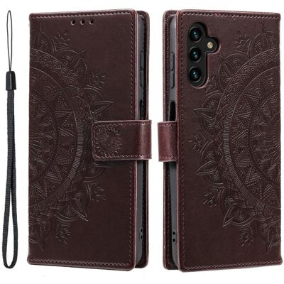 SKALO Samsung A26 5G Mandala Lompakkokotelo - Ruskea SKALO Samsung A26 5G Mandala Lompakkokotelo - Ruskea
