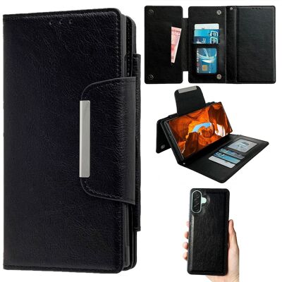 SKALO Samsung A26 5G 2-in-1 Magneettinen Irrotettava Lompakkokotelo - Musta SKALO Samsung A26 5G 2-in-1 Magneettinen Irrotettava Lompakkokotelo - Musta