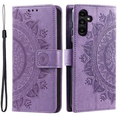 SKALO Samsung A36 5G Mandala Lompakkokotelo - Violetti SKALO Samsung A36 5G Mandala Lompakkokotelo - Violetti