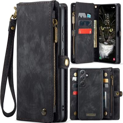 CaseMe Samsung A36 5G 008 BIg Wallet 2in1 Magnet Lompakkokotelo - Musta CaseMe Samsung A36 5G 008 BIg Wallet 2in1 Magnet Lompakkokotelo - Musta