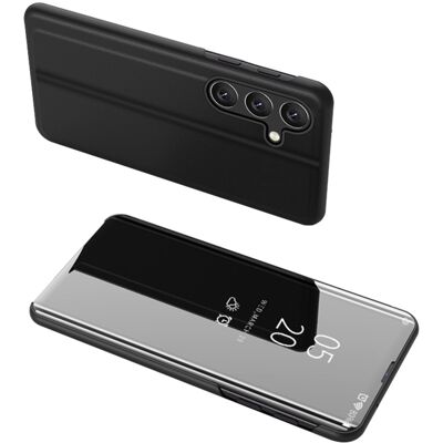 SKALO Samsung A56 5G Clear View Lompakkokotelo - Musta SKALO Samsung A56 5G Clear View Lompakkokotelo - Musta