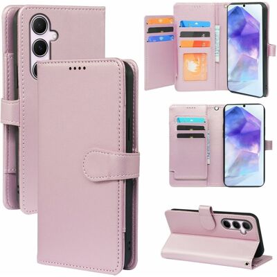 SKALO Samsung A56 5G 9-LOKERIKKOA Lompakkokotelo - Ruusukulta SKALO Samsung A56 5G 9-LOKERIKKOA Lompakkokotelo - Ruusukulta