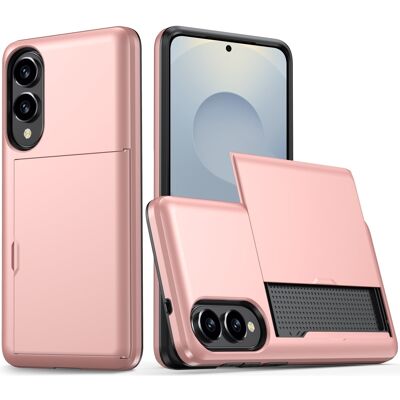 SKALO Samsung S25 Edge Armor Korttikotelo Suojakuori - Ruusukulta SKALO Samsung S25 Edge Armor Korttikotelo Suojakuori - Ruusukulta