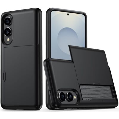SKALO Samsung S25 Edge Armor Korttikotelo Suojakuori - Musta SKALO Samsung S25 Edge Armor Korttikotelo Suojakuori - Musta